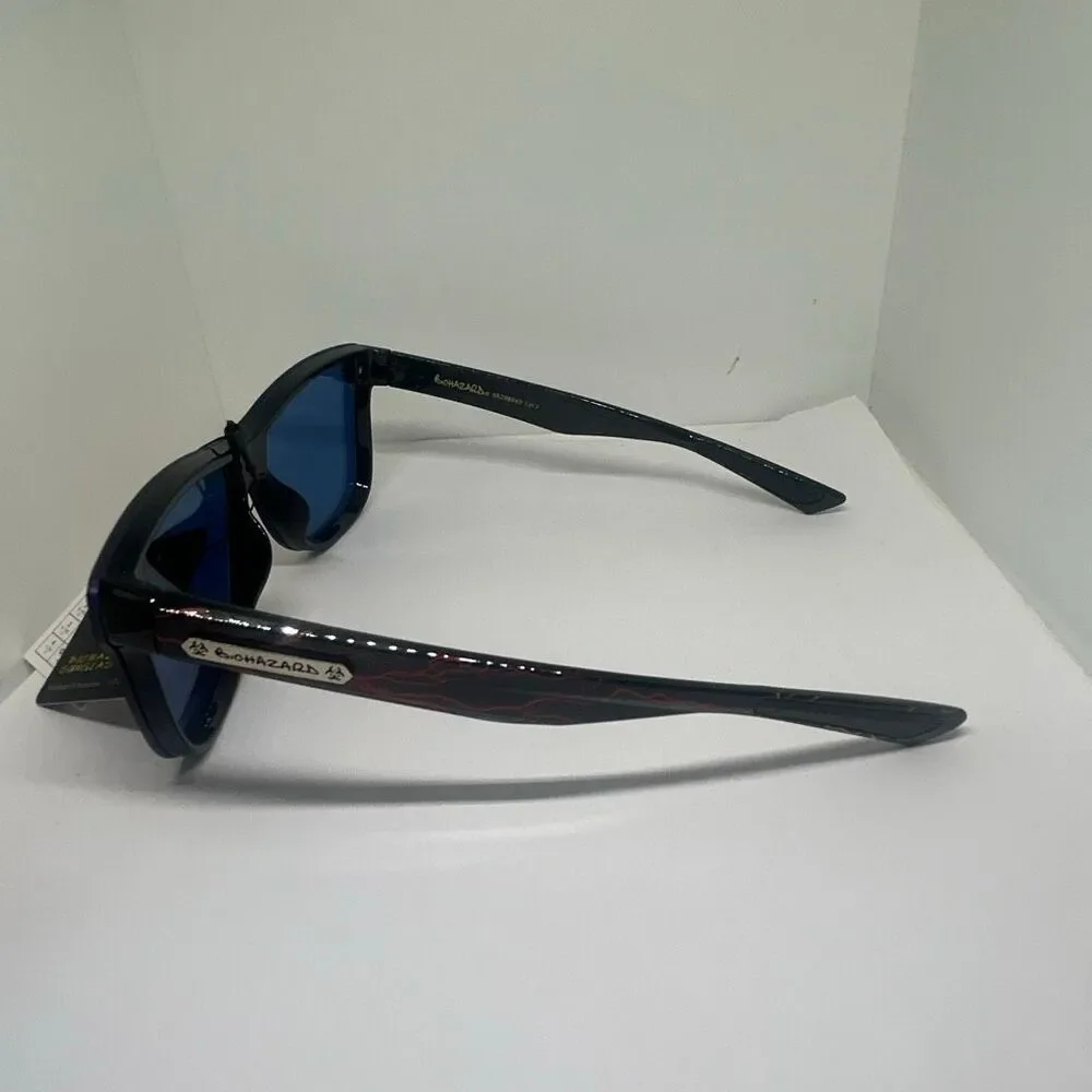 Biohazard Shield Sunglasses UV400 Mirrored Lens Wraparound Unisex